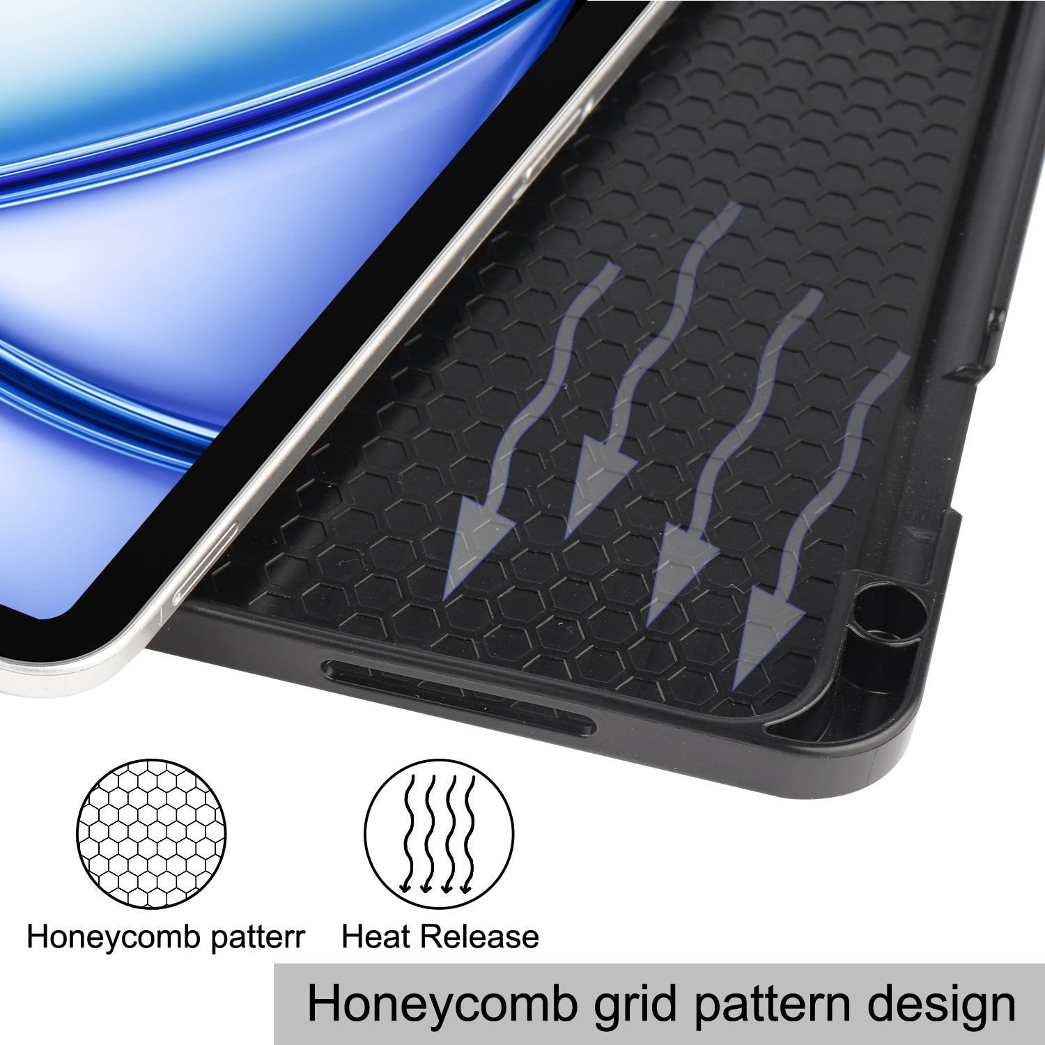 For iPad Air 11 (2024) Case Tri-fold Stand Protective Tablet Cover with Pen Slot For iPad Air 11 (2024) Case Tri-fold Stand Protective Tablet Cover with Pen Slot